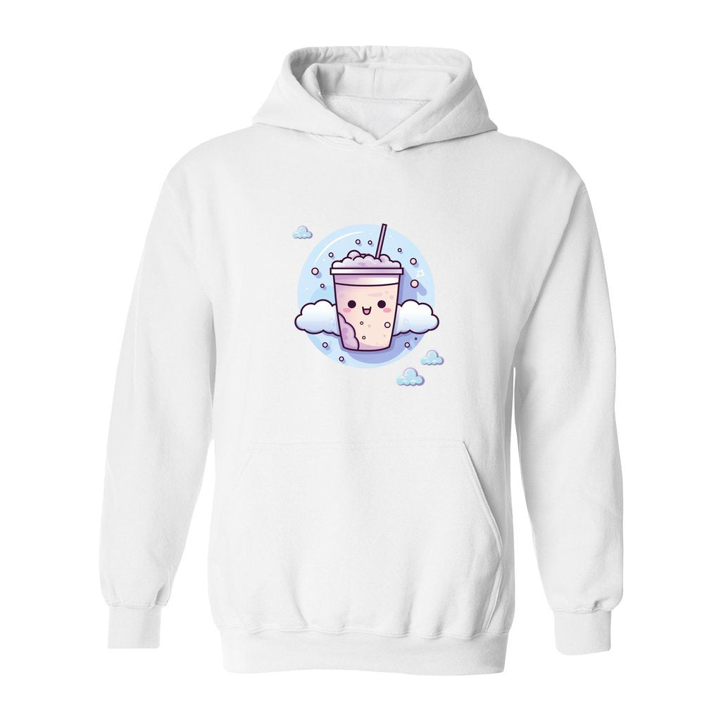 Boba Tea Pullover Hoodie - White, Black, Pink