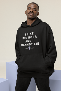 I Like Big Boba & I Cannot Lie Hoodie, Black & Navy