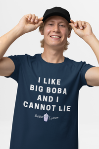 I Like Big Boba & I Cannot Lie Tee, Black & Navy